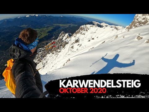 KARWENDELSTEIG - OKTOBER 2020 // Alpiner Steig über Mittenwald mit Neuschnee // Alpenwelt Karwendel