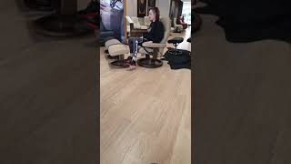Stressless Display Consul recliner in Batick Latte