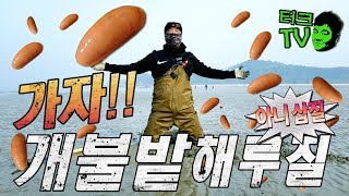 안면도 해루질 바람아래 해수욕장 해루질 삽질?[터크TV]터크가잡으러간다