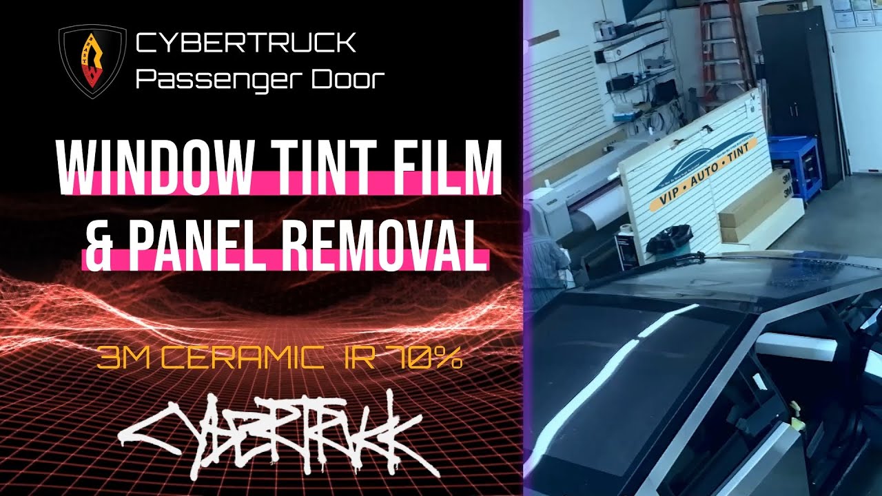 Cybertruck Passenger Door Window Tint Film Application & Door Panel Removal