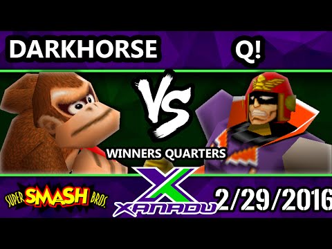 S@X 139 - Darkhorse (Donkeykong, Jigglypuff) Vs. Q! (Captain Falcon) SSB64 WQ - Super Smash Bros