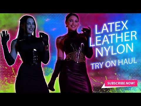 Latex Leather Nylon Try On Haul [4K] Mika Katana