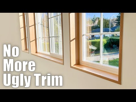 Minimalist Window Trim How To //No More Ugly Window trim