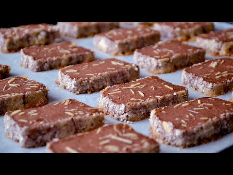 Simple chocolate cookies with almonds! Delicious and quick recipe!