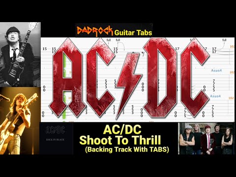 Shoot To Thrill - AC/DC - Guitar + Bass Backing Track With TABS