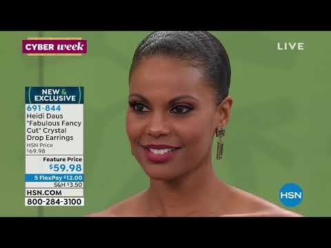 Heidi Daus "Fabulous Fancy Cut" Crystal Drop Earrings