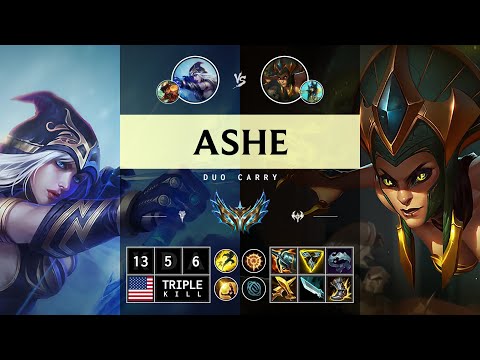 Ashe ADC vs Cassiopeia: Triple Kill, Unstoppable - NA Challenger Patch 14.15
