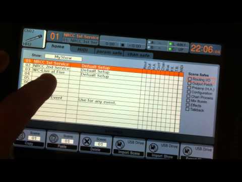 Behringer X32 - How to Save Scenes to USB Drive