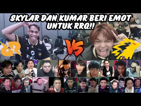 REACTION STREAMER SKYLAR AND KUMAR GIVE EMOTES FOR RRQ ❗RRQ VS ONIC MPL ID S16❗