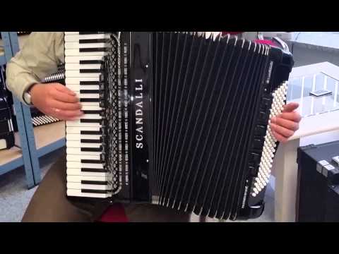 Akkordeon Scandalli Polifonico XIV DLM Musette, Top Zustand Video Klangprobe