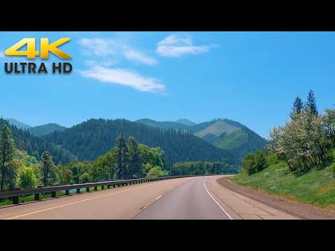 Scenic Mountain Drive Through Southern Oregon on I-5 | 4K