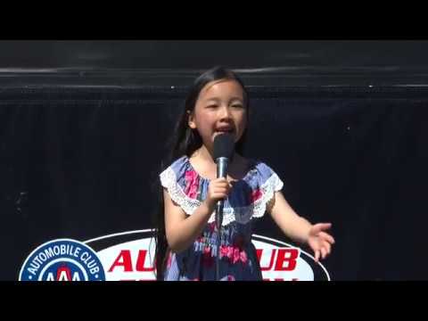 7-year old Malea Emma crushes the national anthem at NASCAR Xfinity Series Race