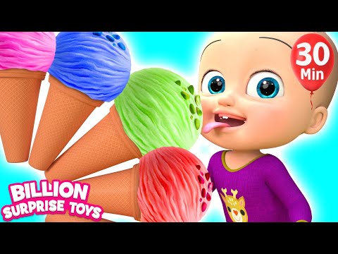 One Little Ice Creams - BillionSurpriseToys Nursery Rhymes, Kids Songs