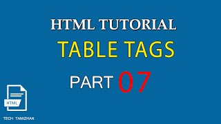 HTML Tutorial for Beginners Tamil - 07 - HTML TABLES  (Row and Colspan Explained)