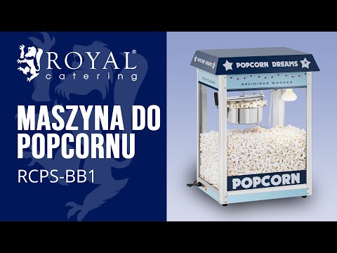 Video - Maszyna do popcornu - 1600 W - niebieska