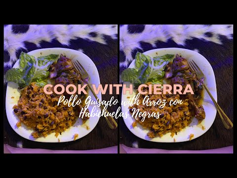How To Make Dominican Pollo Guisado and Arroz con Habichuelas Negras