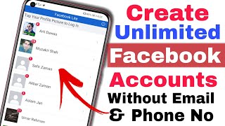 How To Create Facebook Account Without Email And Phone Number || Create Facebook Unlimited Accounts
