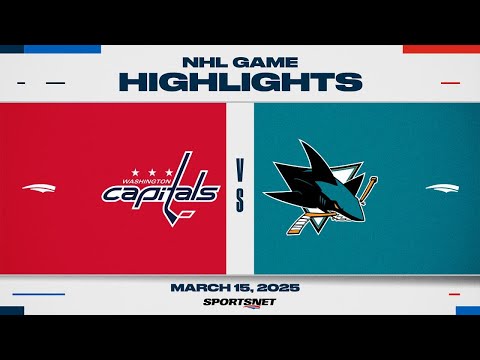 NHL Highlights | Capitals vs. Sharks - March 15, 2025