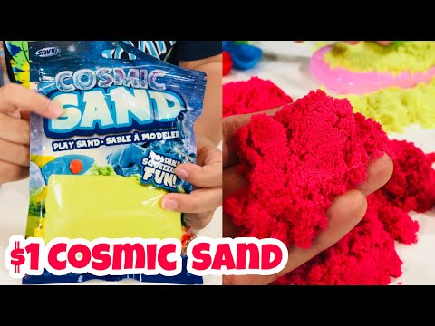 $1 Colorful Cosmic Sand  ????  | Very similar to Popular Kinetic Sand | $1 Toy Reviews