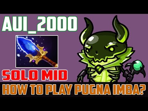 Aui_2000 PUGNA HARD CARRY [Solo Mid] How to play Pugna imba?