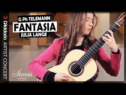 Julia Lange plays Fantasia No.1 by G.Ph. Telemann on a 2019 Jellinghaus classical guitar - D'Addario