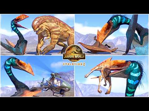 JW REBIRTH QUETZALCOATLUS Gameplay & Interactions in Jurassic World Evolution 2