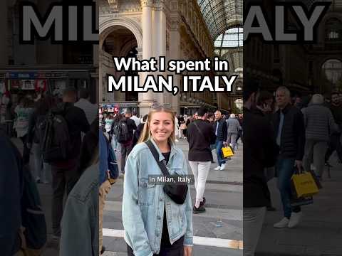 How much money we spent for one day in Milan, Italy 👀 #shorts