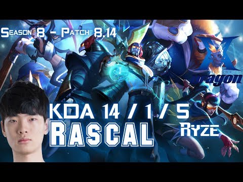 KZ Rascal RYZE vs KZ Khan GRAGAS Top - Patch 8.14 KR Ranked