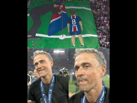 PSG fans with a Special Tifo of Luis Enrique and his late daughter Xana 😍 | UCL Final 2025