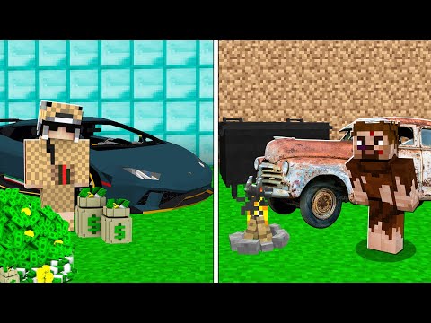 MİLYONER ARABA VS EVSİZ ARABA! 😱 - Minecraft