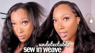 HOW TO BLEND NATURAL LEAVE OUT WITH WEAVE | Sew in maintenance