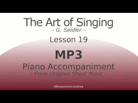 Seidler, The Art of Singing Piano Accompaniment Lesson 19