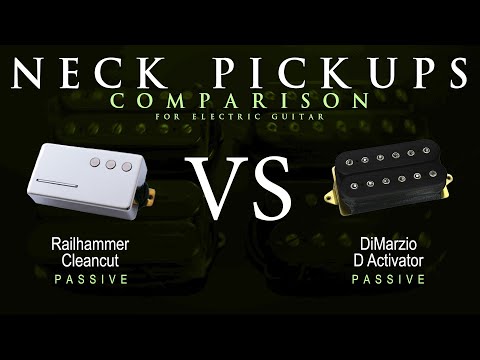Railhammer CLEANCUT vs DiMarzio D ACTIVATOR - Neck Guitar Pickup Comparison Tone Demo