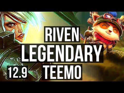 RIVEN vs TEEMO (TOP) | 14/0/7, 8 solo kills, Legendary, 1300+ games | NA Challenger | 12.9