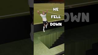 Footballer Fell into a hole