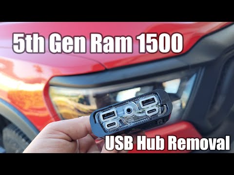 Removing and Replacing USB Media Hub, 5th Generation RAM 1500