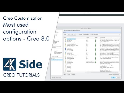 Most used configuration options | Creo 8.0