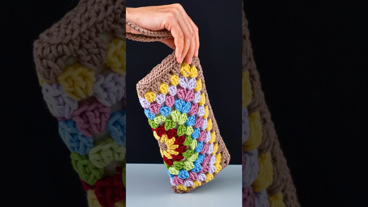 Easy Granny Square Clutch Bag Miarti🧶