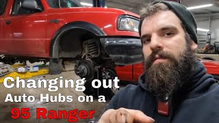 How to change auto locking hubs to manual on this 1995 Ford Ranger