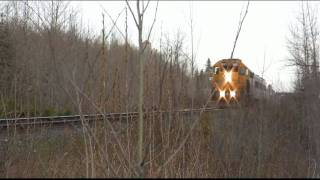 preview picture of video '(HD) Ontario Northland Northlander with 1801 - Incredible Speed'