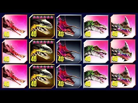 ALL MAX LEVEL 40 SUPER HYBRIDS (JURASSIC WORLD)