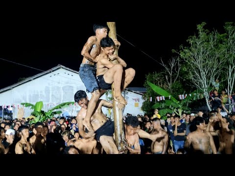Grease Pole Climbing Competition for the 17th Anniversary of the 80th Anniversary of the Republic...
