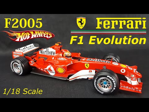 Ferrari F1 Evolution in 1/18 Scale - F2005 by Hotwheels