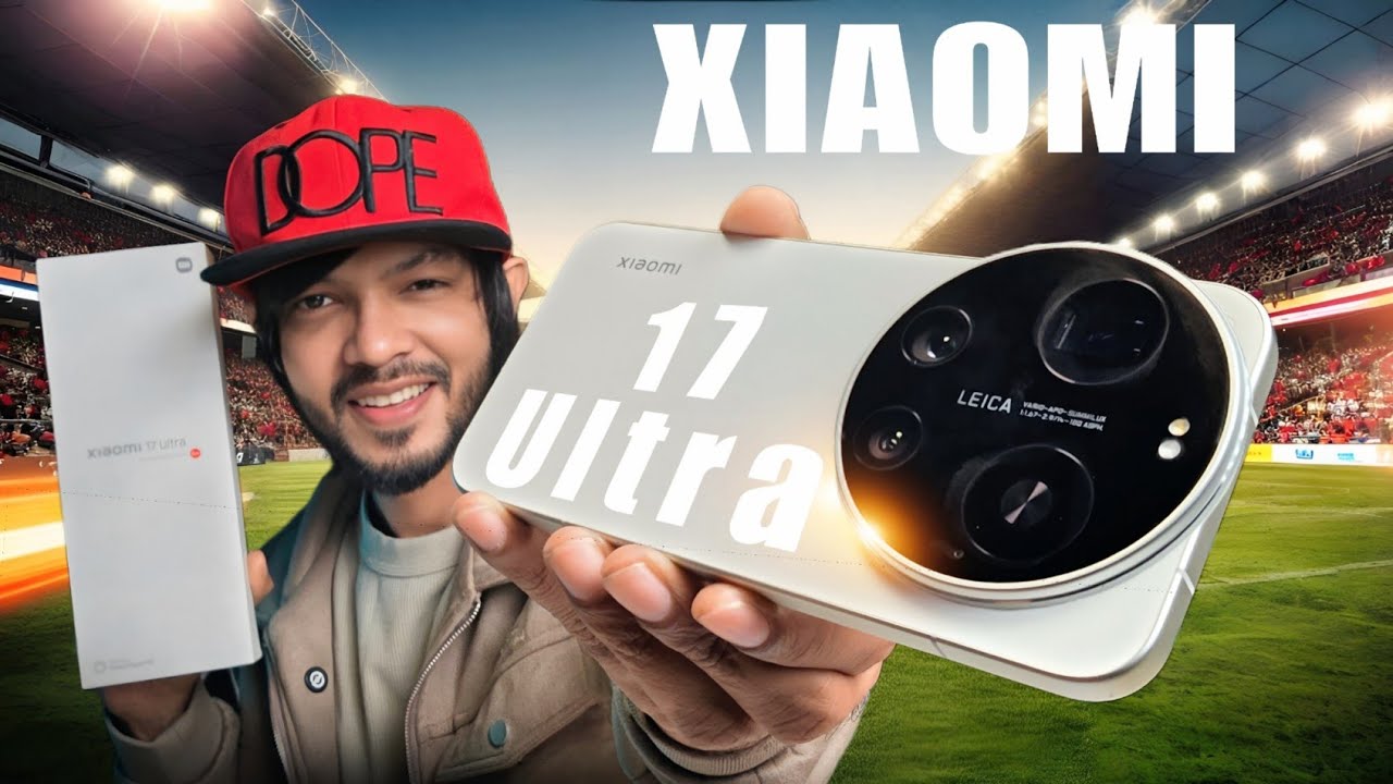 Xiaomi 17 Ultra front and back design showing Leica camera module and punch-hole display