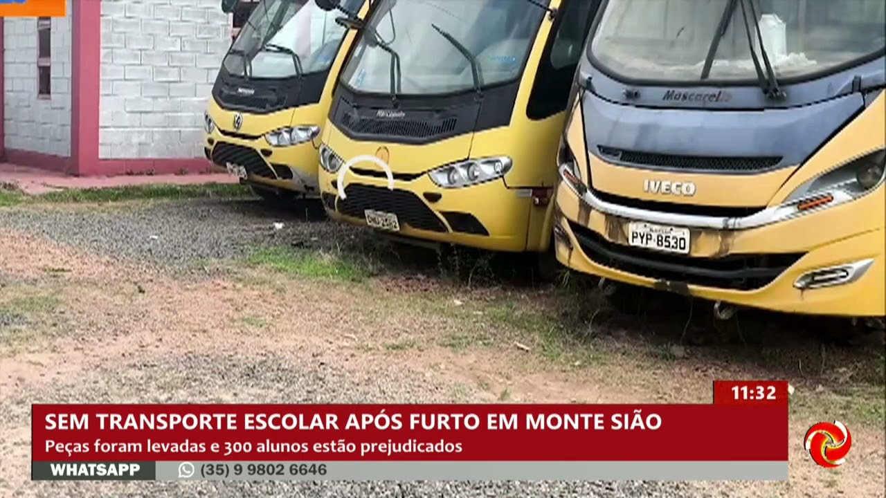 Alunos ficam sem transporte escolar após furto em Monte Sião