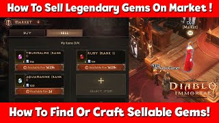 How To Sell Normal & Legendary Gems On Market In Diablo Immortal!