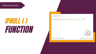 IFNULL( ) Function || #Tableau Functions