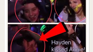 Hayden kissed Annie at his 13th birthday party **W