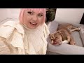 Rebecca And Her British Bulldog Reviewing The Barney Bed