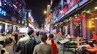 Downtown Ho Chi Minh City (Saigon) Vietnam on Friday Night | Nguyễn Huệ Street, Buy Vien Street